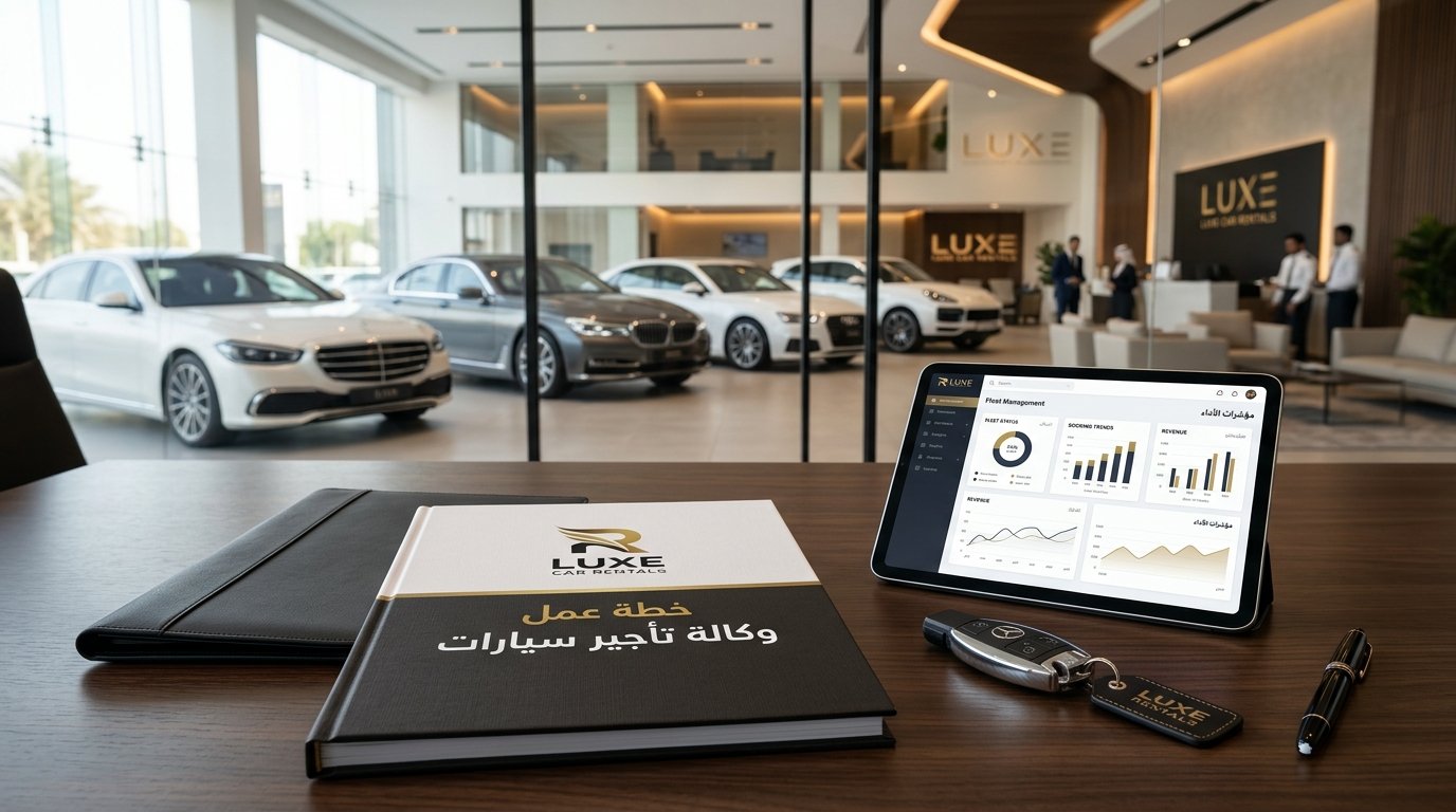 خطة عمل وكالة تأجير سيارات